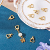 8Pcs Brass Heart Lobster Claw Clasps KK-TA0002-69-6