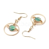 304 Stainless Steel with Alloy Enamel Dangle Earrings EJEW-JE06028-4