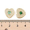 Brass Micro Pave Cubic Zirconia Slide Charms ZIRC-I068-15G-3