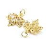 Rack Plating Brass Clear Cubic Zirconia Pendants KK-B078-02G18-01-3