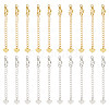 Unicraftale 20Pcs 2 Colors Brass Curb Chain Extender KK-UN0001-79-1