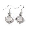 Natural Quartz Crystal Vase Dangle Earrings EJEW-A092-01P-20-2