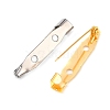 2 Holes Iron Brooch Pin Back Safety Catch Bar Pins IFIN-X0029-01-5
