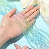 10 Strands Transparent Gradient Color Glass Beads Strands GLAA-CJ0002-09B-4