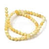 Natural Yellow Jade Beadd Strands G-A274-A01-6mm-3