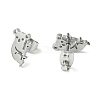 Non-Tarnish Cute Little Animal Theme 304 Stainless Steel Stud Earrings EJEW-B041-02I-P-2