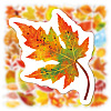 Thanksgiving Day Waterproof PVC Plastic Sticker Labels STIC-PW0003-32-2