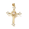 Brass Micro Pave Clear Cubic Zirconia Pendants CU-CBA9883-05H-G-1