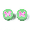 Handmade Polymer Clay Beads CLAY-N006-49-3