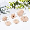 Olycraft 32Pcs 2 Style Schima Wood Vehicle Wheels and 20Pcs 2 Style Schima Wood Sticks DIY-OC0004-21-4