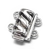 Anti-Tarnish Rhodium Plated 925 Sterling Silver Box Clasps STER-L057-016P-4