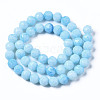 Opaque Baking Painted Glass Beads Strands EGLA-N006-004D-2