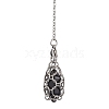 3Pcs 3 Styles 304 Stainless Steel Chain Macrame Pouch Empty Stone Holder Dowsing Pendulums PALLOY-JF02877-4