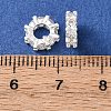 Brass Micro Pave Cubic Zirconia European Beads KK-C157-09A-S-3