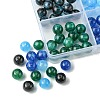 64Pcs 4 Colors Round Imitation Cat Eye Resin Beads RESI-FS0001-66A-3