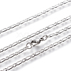 Non-Tarnish 304 Stainless Steel Figaro Chain Necklaces X-NJEW-E143-04P-2