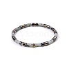 Bohemian Natural Amazonite & Golden Synthetic Non-magnetic Hematite Beaded Stretch Bracelets for Women Men LS-NY1304-8-1