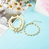 5Pcs 5 Style Handmade Polymer Clay Stretch & Brass Beaded & Alloy Link Chain Bracelets Set BJEW-SZ0001-66B-5