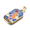 Tarot 304 Stainless Steel Enamel Pendants STAS-M119-09Q-G-3