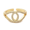 Brass Micro Pave Cubic Zirconia Cuff Rings for Women RJEW-P129-05G-3