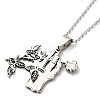 Non-Tarnish 304 Stainless Steel Pendant Necklaces NJEW-G123-03P-2