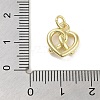 Rack Plating Heart Brass Pendants KK-M293-01G-3