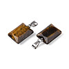 Natural Tiger Eye Pendants G-N349-17P-01-2
