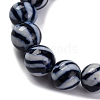 Handmade Blue and White Porcelain Beads Strands PORC-I027-03F-3