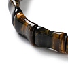 Natural Tiger Eye Beaded Stretch Bracelets for Men BJEW-C081-07-3