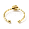 Rack Plating Brass Open Cuff Pad Ring Settings KK-F873-39G-2