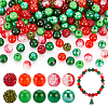 AHADERMAKER DIY Round Beads Jewelry Making Finding Kit for Christmas DIY-GA0003-52-1