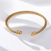 304 Stainless Steel Cuff Bangles BJEW-G584-05D-G-2