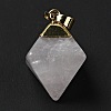 Natural Quartz Crystal Pendants G-P474-03G-07-3