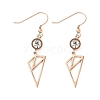 304 Stainless Steel Triangle Dangle Earrings EJEW-Z129-07RG-4