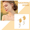 SUPERFINDINGS 32Pcs 4 Colors Alloy Rhinestone Stud Earring Findings FIND-FH0005-78-6