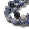 Natural Blue Spot Stone Beads Strands G-K382-A12-02-4