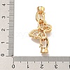 Brass Micro Pave Cubic Zirconia Fold Over Clasps KK-U037-11G-01-3