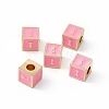 Rack Plating Brass Enamel Beads KK-B060-04G-05I-3
