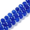 Natural Blue Agate(Dyed & Heated) Beads Strands G-H057-A14-02-1