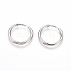 Tarnish Resistant 202 Stainless Steel Huggie Hoop Earrings X-EJEW-F111A-19mm-P-1