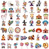 50Pcs Circus Theme PVC Waterproof Stickers STIC-Z001-01-2