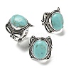 Synthetic Turquoise Adjustable Rings RJEW-I108-02AS-10-4