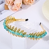 Natural Amazonite Hair Bands PW-WG137AD-03-1