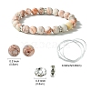 DIY Natural Netstone Round Beaded Stretch Bracelet Making Kit DIY-YW0008-36E-1