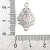 Brass Pave Cubic Zirconia Connector Charms LS-KK-Z051-04P-01-3
