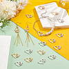 48Pcs 2 Colors Alloy Rhinestone Links/Connectors FIND-UN0016-40-2