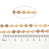 Brass with Colorful Enamel Flower Link Chains CHC-K015-02G-3