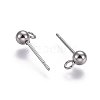 Non-Tarnish 304 Stainless Steel Stud Earring Findings STAS-L221-10P-2