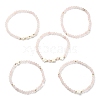 5Pcs 5 Style Natural & Synthetic Mixed Gemstone & Pearl & Shell Star Beaded Stretch Bracelets Set BJEW-JB09495-4