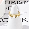 Brass Open Cuff Rings for Women RJEW-R011-09G-02-3